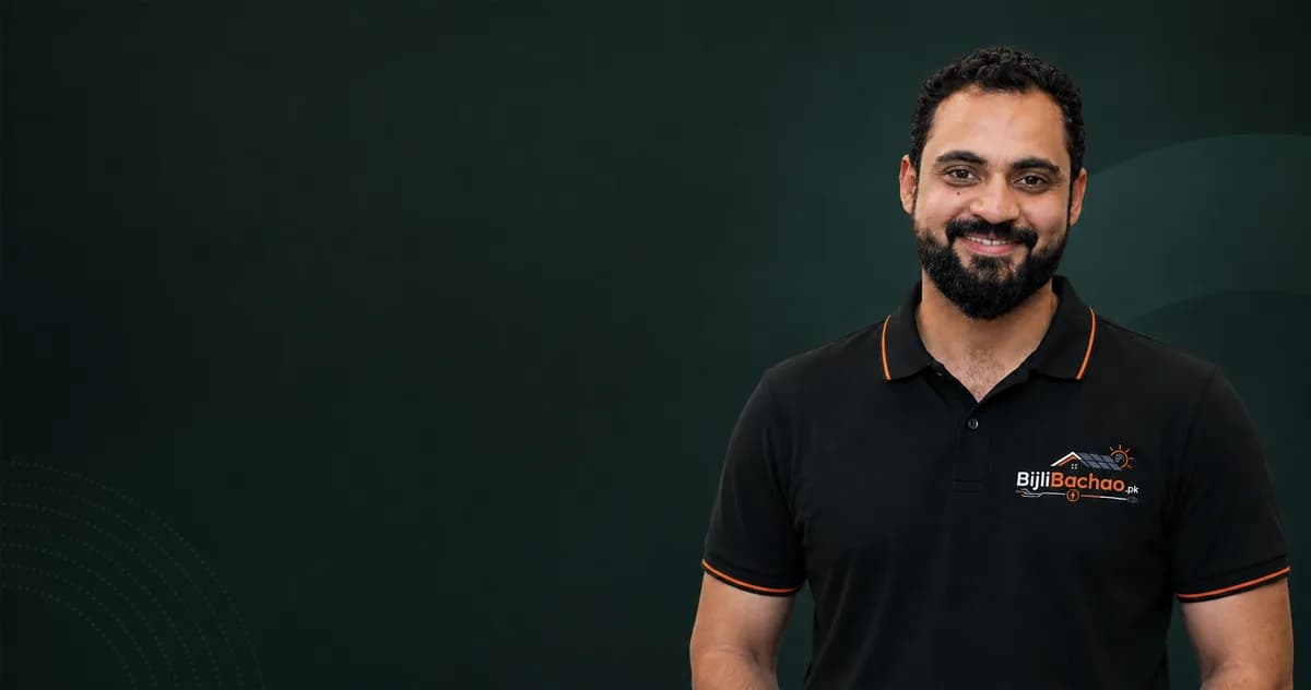 Ali Ahmed, in a BijliBachao polo shirt.