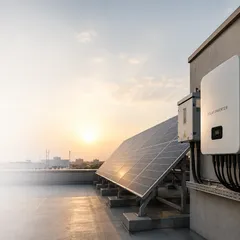 A commercial rooftop solar installation monitored string-by-string by Solar Performance Cloud.